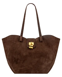 Like Dreams Harper Lock Suede Extra-Large Tote Handbag