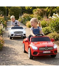 Sugift 12V Kids Ride on Car Luxury Convertible Style with Parent Remote Led Lights and Music Ages 3-8