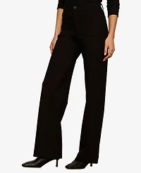 Sanctuary Petite Marine Wide-Leg High-Waist Ponte Pants