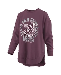 Pressbox Women's Texas A&M Aggies Blitz Graphic Fleece-Lined Crewneck Sweatshirt