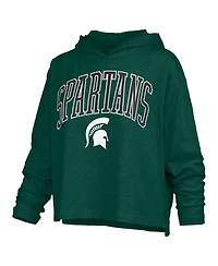 Pressbox Women's Michigan State Spartans Nelson Long-Sleeve Hooded Slub T-Shirt