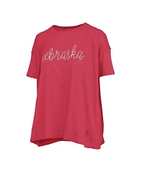 Pressbox Women's Nebraska Huskers Oversized Heather T-Shirt