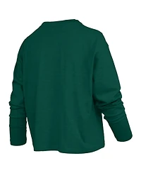 Pressbox Women's Michigan State Spartans Motley Long-Sleeve Dropped-Shoulders Boxy-Fit T-Shirt