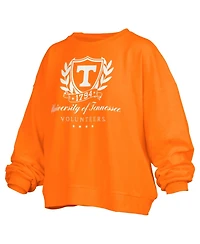 Pressbox Women's Tennessee Volunteers Janice Oversized Cropped-Hem Sweatshirt