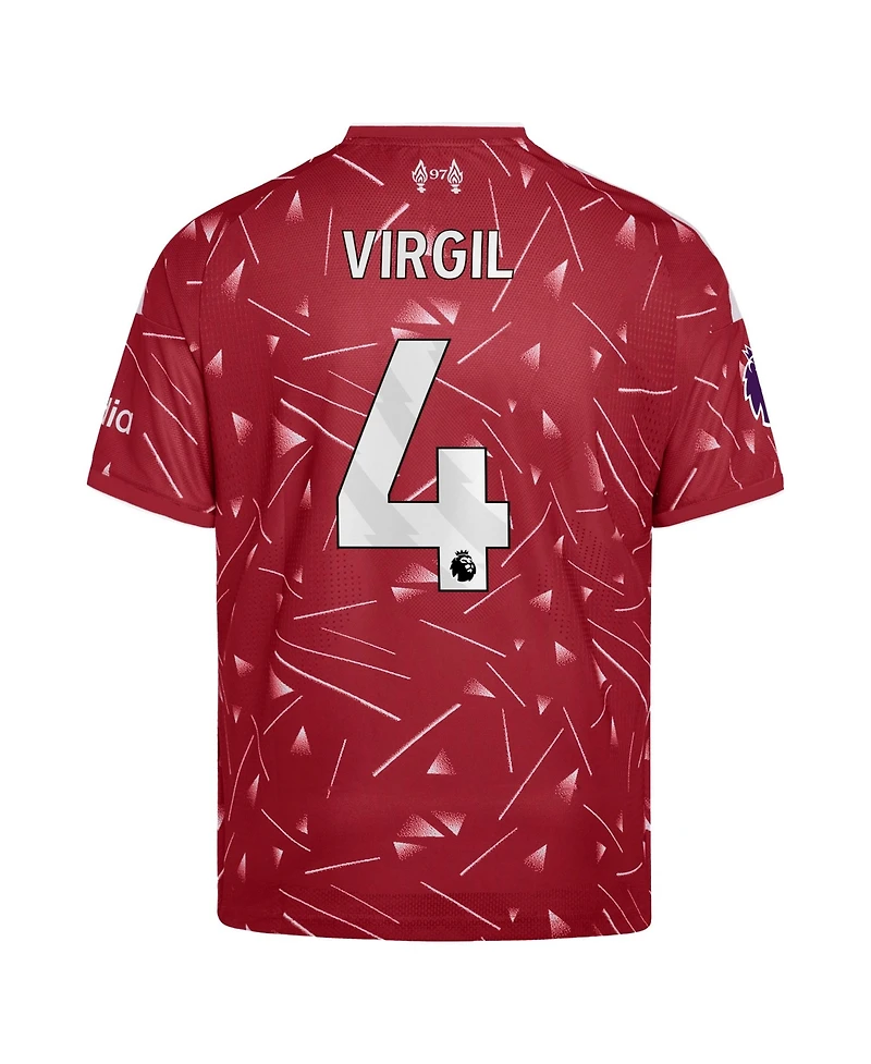 Adidas Boys' and Girls' Liverpool Fc Virgil Van Dijk 2026/27 Home Authentic Slim-Fit Jersey