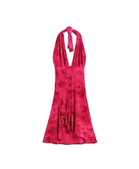 Desigual Women's Flocked halter dress