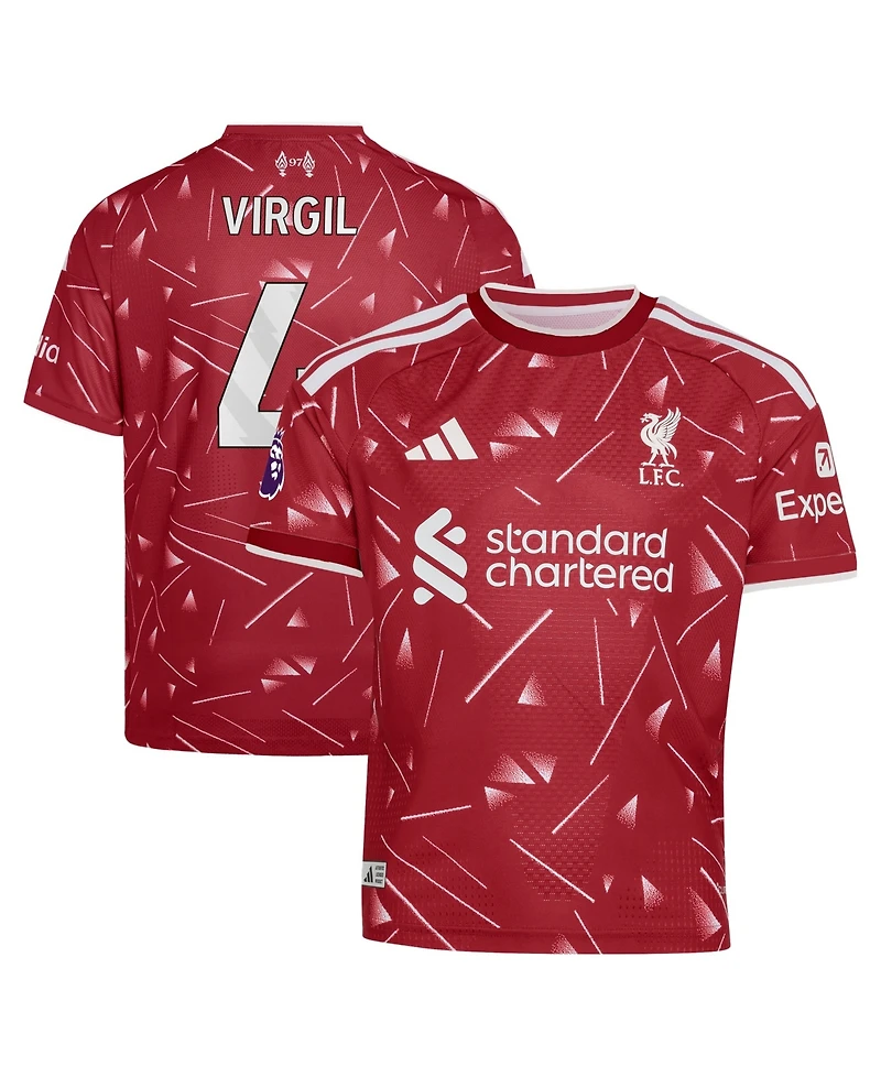 Adidas Boys' and Girls' Liverpool Fc Virgil Van Dijk 2026/27 Home Authentic Slim-Fit Jersey