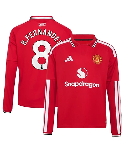 Adidas Boys' and Girls' Bruno Fernandes 2026/27 Home Long-Sleeve Polo Collar Jersey