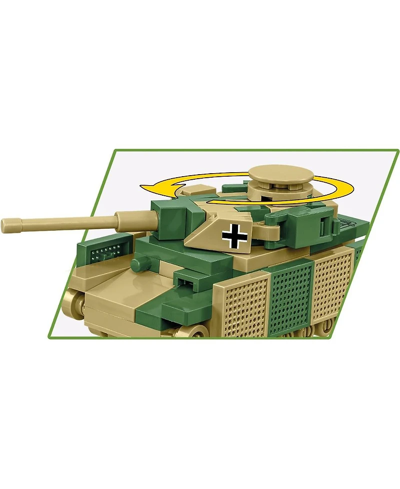 Cobi Historical Collection Wwii Panzer Iv Ausf. J Rotating-Turret 128-Piece Building Set, Ages 6+
