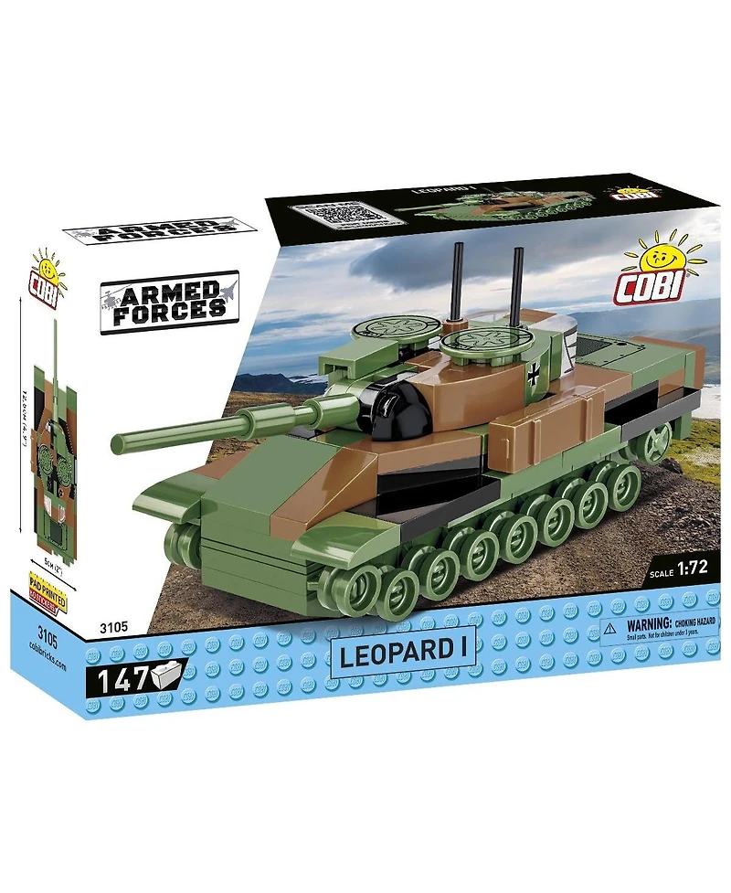 Cobi Armed Forces Leopard I Tank 147-Piece Building Set, Ages 6+