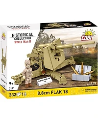 Cobi Historical Collection Wwii 8.8 cm Flak 18 (Dak) Cannon 232-Piece Building Set, Ages 9+