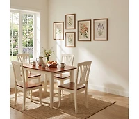 East West Furniture 5 Pc Dinette set for 4-Kitchen Table and 4 Dining Chairs