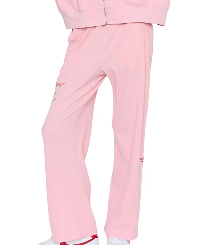 Mayfair Juniors' Life Is Sweet Pull-On Graphic Wide-Leg Sweatpants