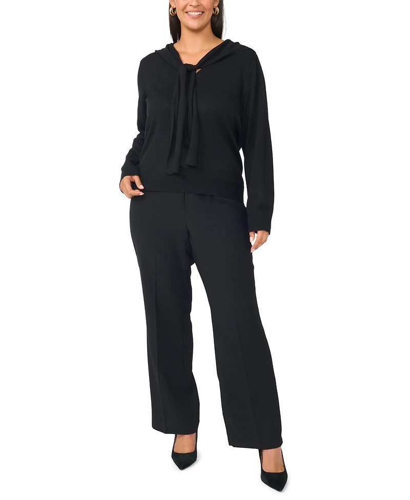 Vince Camuto Plus Faux-Wrap V-Neck Sweater