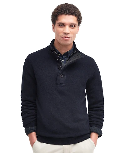 Barbour Men's Patch Half Zip Wool Sweater
