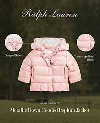 Polo Ralph Lauren Baby Metallic Peplum Bomber Coat