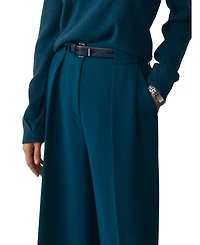 The Fold Women's Lyon High-Rise Palazzo Wide-Leg Pants