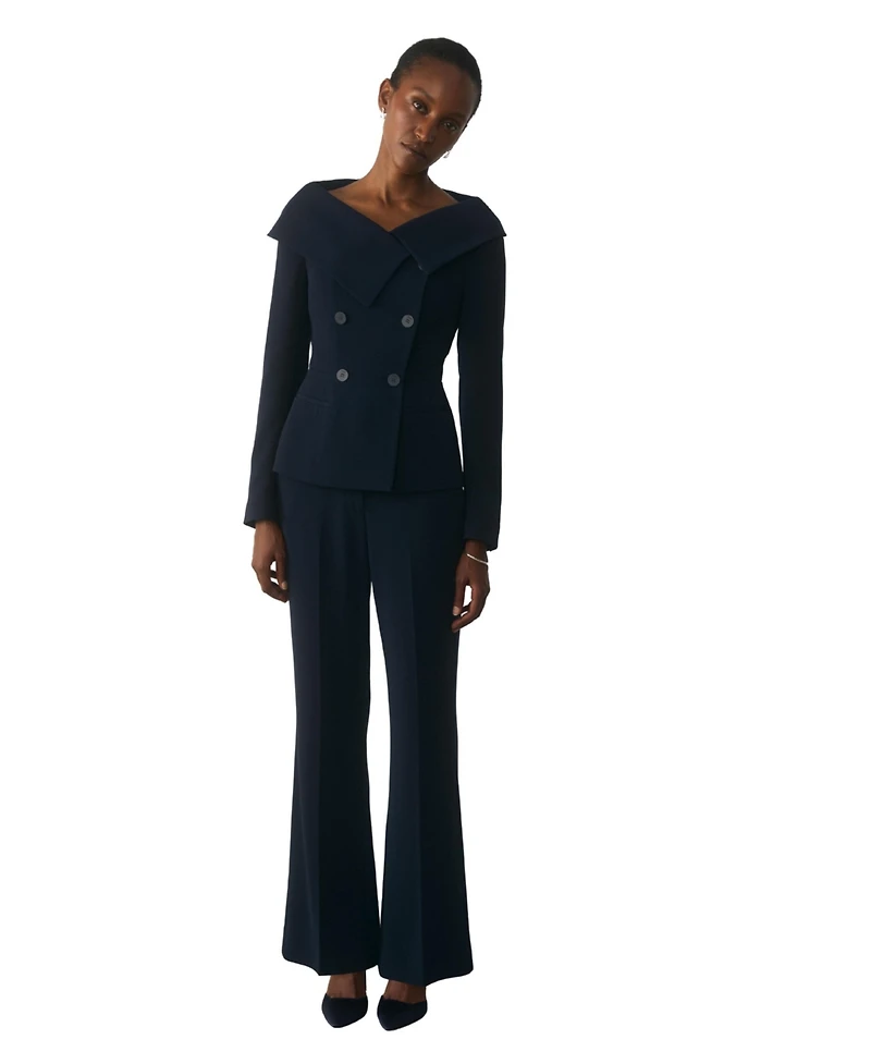 The Fold Women's Lorelli Double-Breasted Tailored Blazer