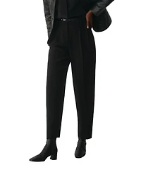 The Fold Women's Siena High-Waist Pleated Barrel Trousers