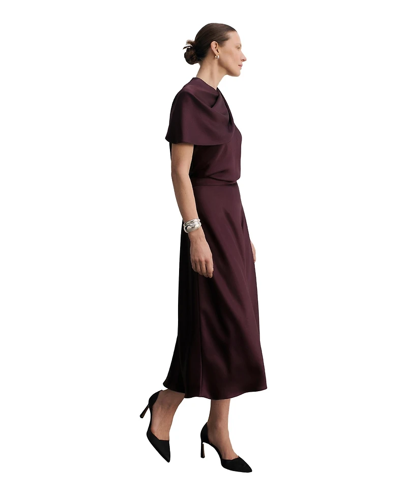 The Fold Women's Draped Midi Skirt