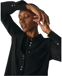 The Fold Women's Corso Silk Collared Blouse