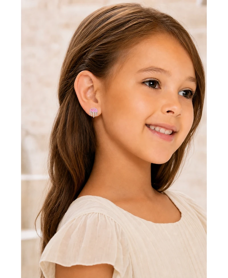 Chanteur Kids Jellyfish Hypoallergenic Earrings for Girl's with Surgical Titanium Screwbacks
