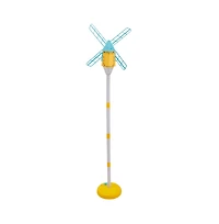 Bruce & Shark Standing Windmill 10-Nozzle Bubble Machine with Adjustable Height and Lights, 4.5 oz, Ages 3+