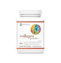 Youtheory Collagen Powder Collagen Supplement with Vitamin C and Biotin Supports Hair, Skin, Nails and Joints Gluten Free 10 Ounce