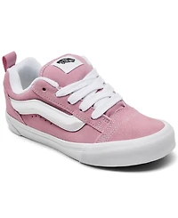 Vans Little Girls' Knu Skool Puffy Tongue and Ankle Collar Oversized Laces Sneakers from Finish Line, Created for Macy's