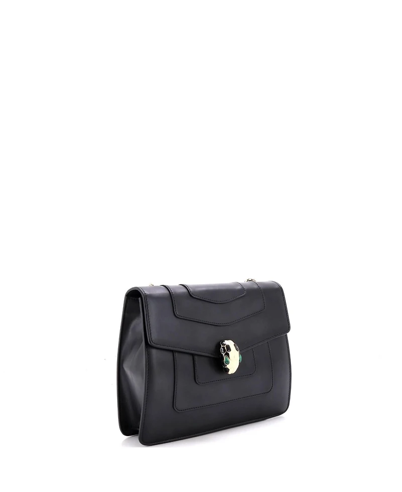 Pre-Owned Bvlgari Medium Serpenti Forever Square Shoulder Bag Leather