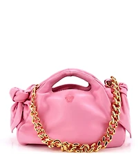 Pre-Owned Versace Medusa Head Chain Tote Leather