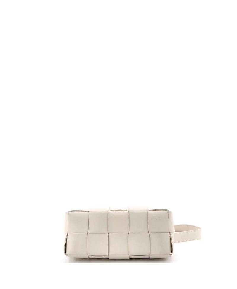 Pre-Owned Bottega Veneta Small Brick Cassette Shoulder Bag Maxi Intrecciato Leather