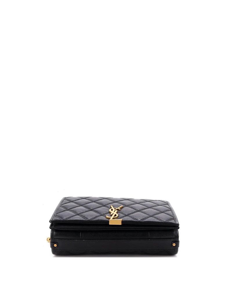Pre-Owned Saint Laurent Mini Becky Shoulder Bag Quilted Leather
