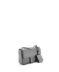 Pre-Owned Prada Medium Chain Flap Shoulder Bag Diagramme Quilted Leather