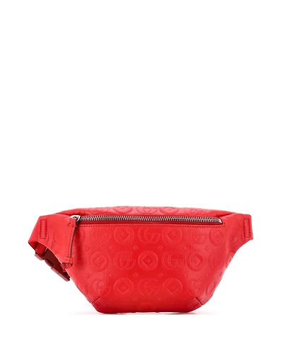 Pre-Owned Gucci Kids Embossed-Leather Belt Bag, 9" W x 5" H x 2" D