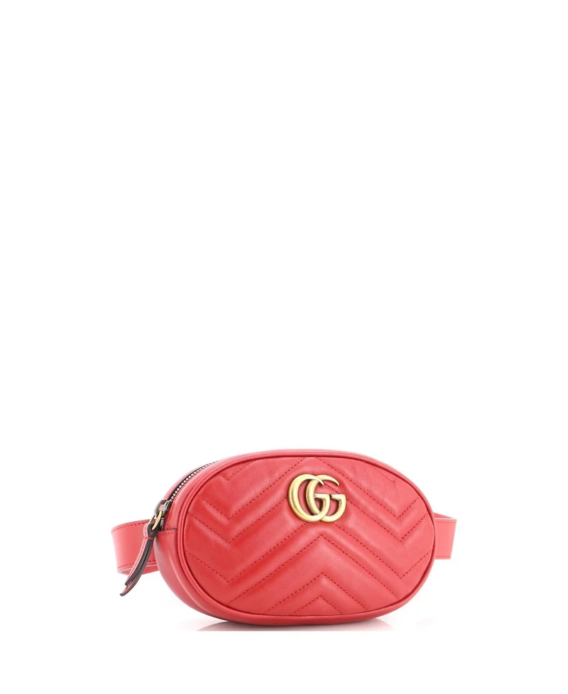 Pre-Owned Gucci Gg Marmont Belt Bag Matelasse Leather
