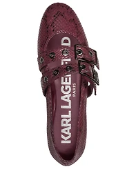 Karl Lagerfeld Paris Women's Ashlyn Double Buckle Flats