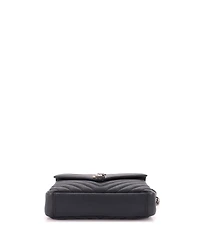 Pre-Owned Saint Laurent Medium Classic Monogram College Bag Matelasse Chevron Leather