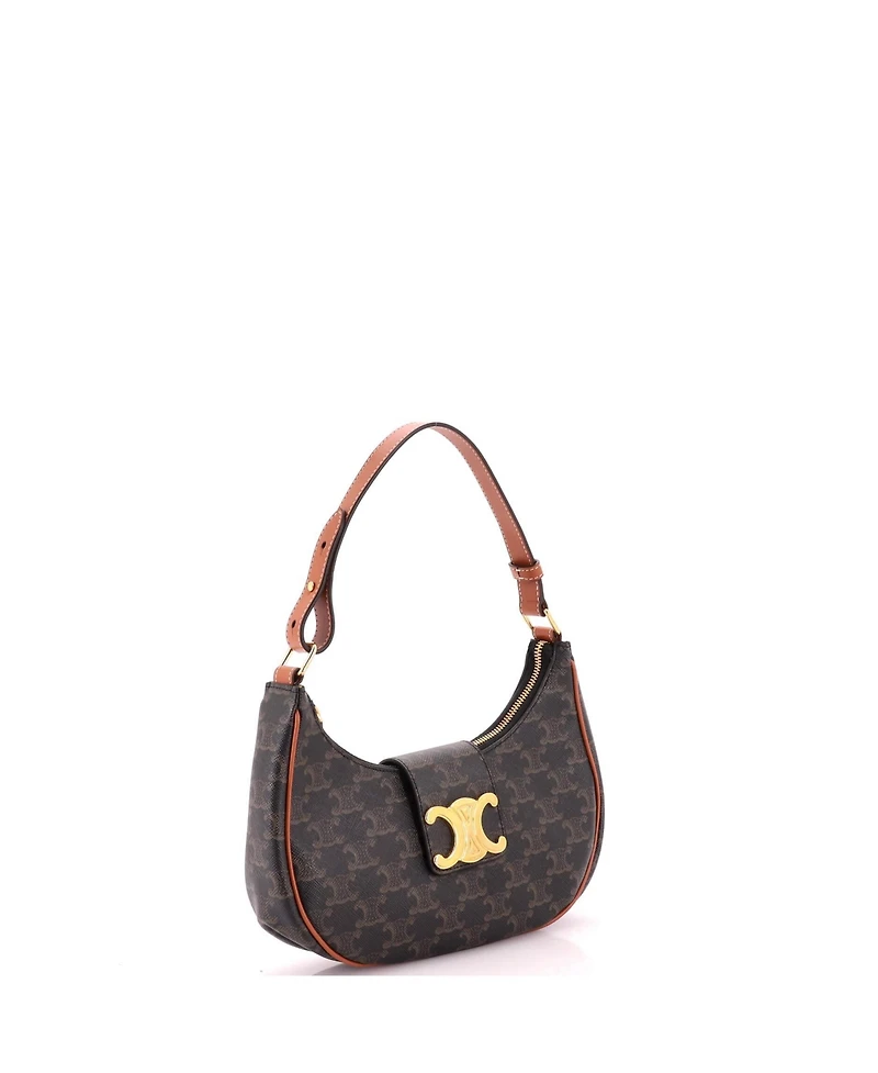 Pre-Owned Celine Ava Triomphe Bag Triomphe Coated Canvas