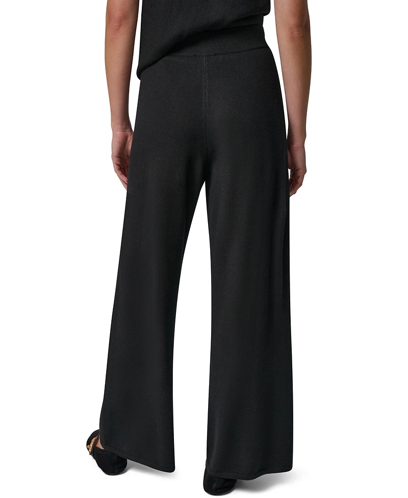 Donna Karan New York Women's Wide-Leg High-Waisted Pull-On Wool Pants