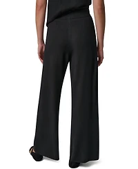 Donna Karan New York Women's Wide-Leg High-Waisted Pull-On Wool Pants