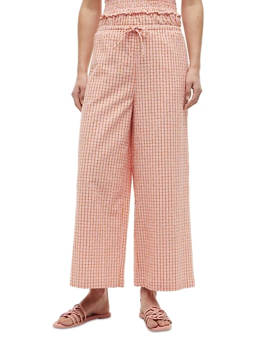 Tommy Hilfiger Women's Seersucker Straight Cotton Pants