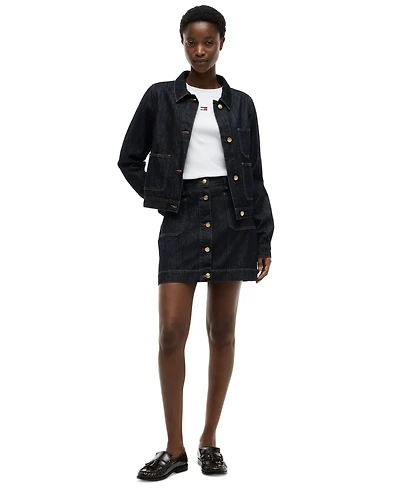 Tommy Hilfiger Women's Cotton Collared Denim Jacket