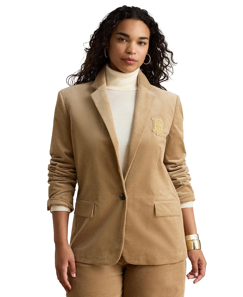 Lauren Ralph Lauren Women's Corduroy Single-Button Blazer