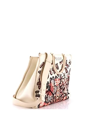 Pre-Owned Bvlgari Medium Convertible Shopping Tote Printed Canvas and Leather