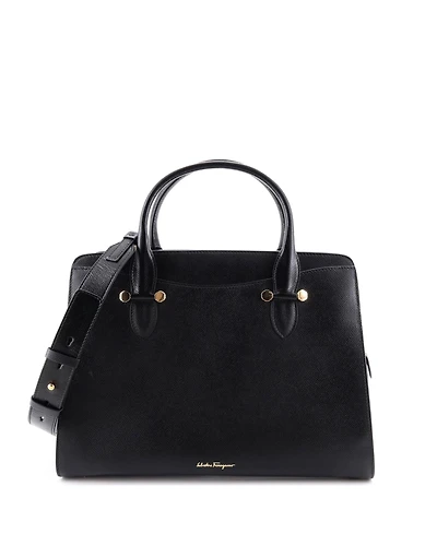 Pre-Owned Salvatore Ferragamo Large Today Satchel Leather