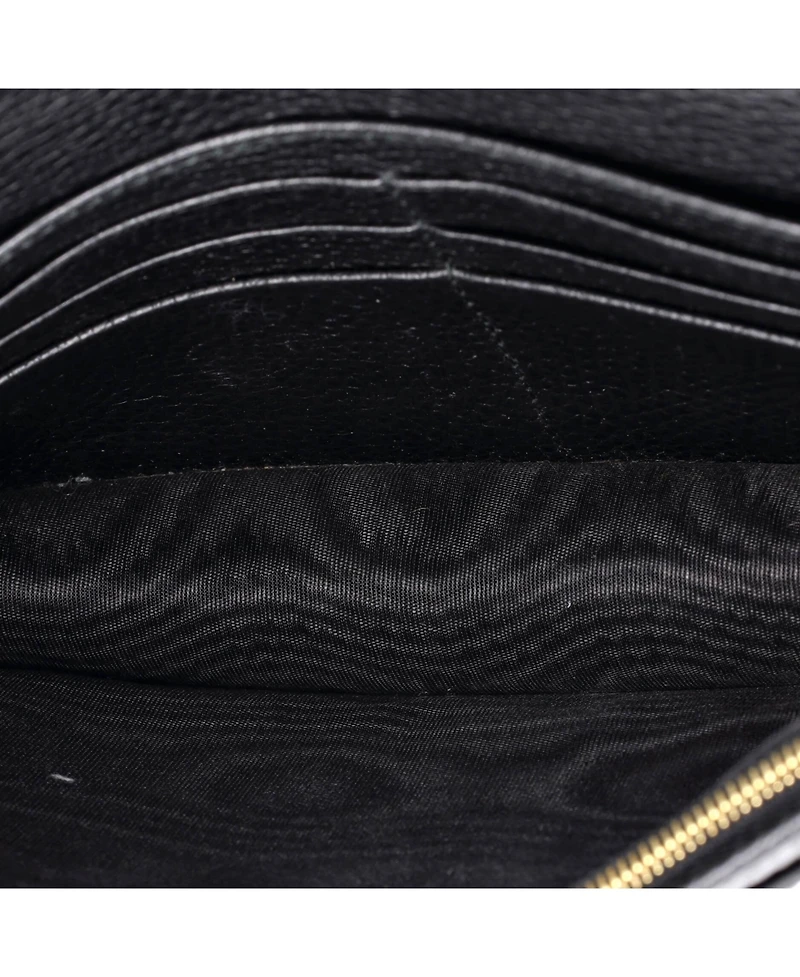 Pre-Owned Gucci Mini Petite Gg Marmont Chain Wallet Leather