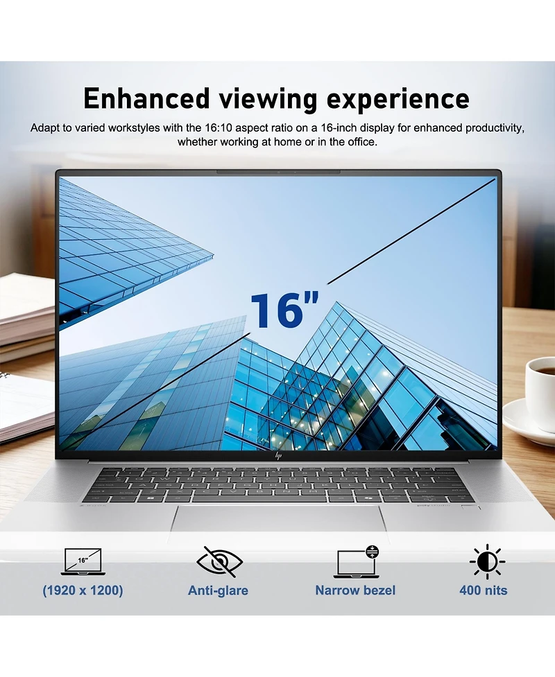 Hp ZBook Studio G11 16" Intel Core Ultra 7 165H Nvidia Rtx 1000 Ada 32GB DDR5 Laptop