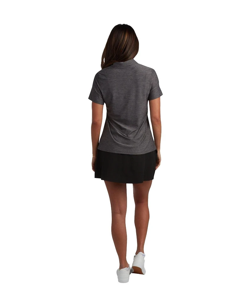 Spyder Women's Weekender Space-Dye Relaxed Fit Short-Sleeve Polo Shirt