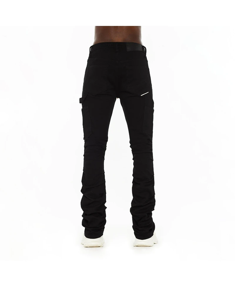Hvman Chosen To Prevail x Cult Men's Mars Loose-Fit Bootcut Cargo Denim Jeans